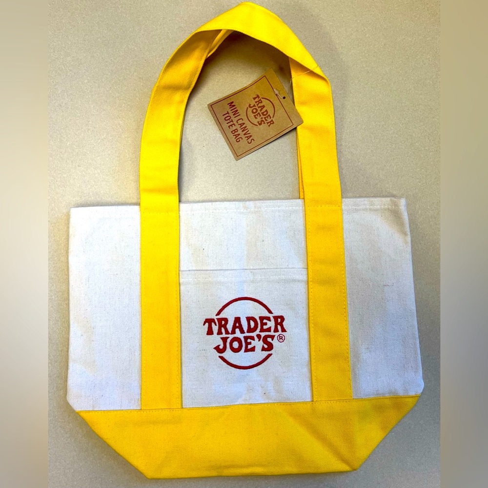 New Trader Joe’s Mini Canvas Yellow Tote Bag
